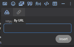 The insert image button on the Eevee Expo forum.